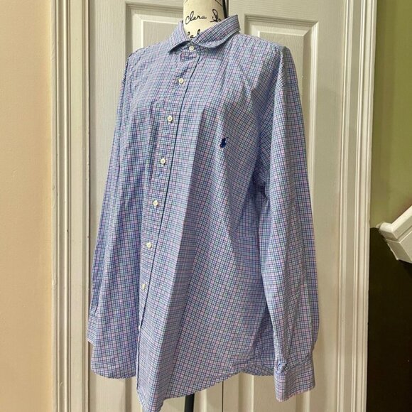 POLO RALPH LAUREN BUTTON DOWN LONG SLEEVE SHIRT XXL 100%COTTON - Picture 3 of 14